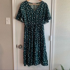 Ces Femme Deep Teal Dress- Large